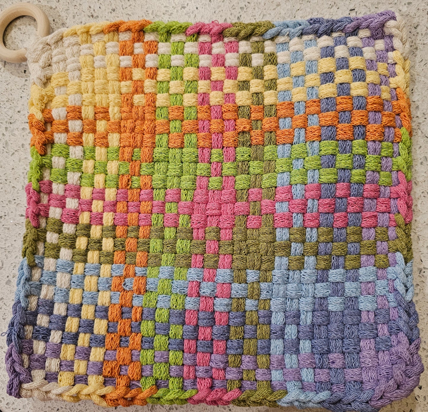 Multicolored Pastel Potholder