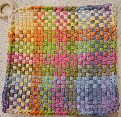 Multicolored Pastel Potholder