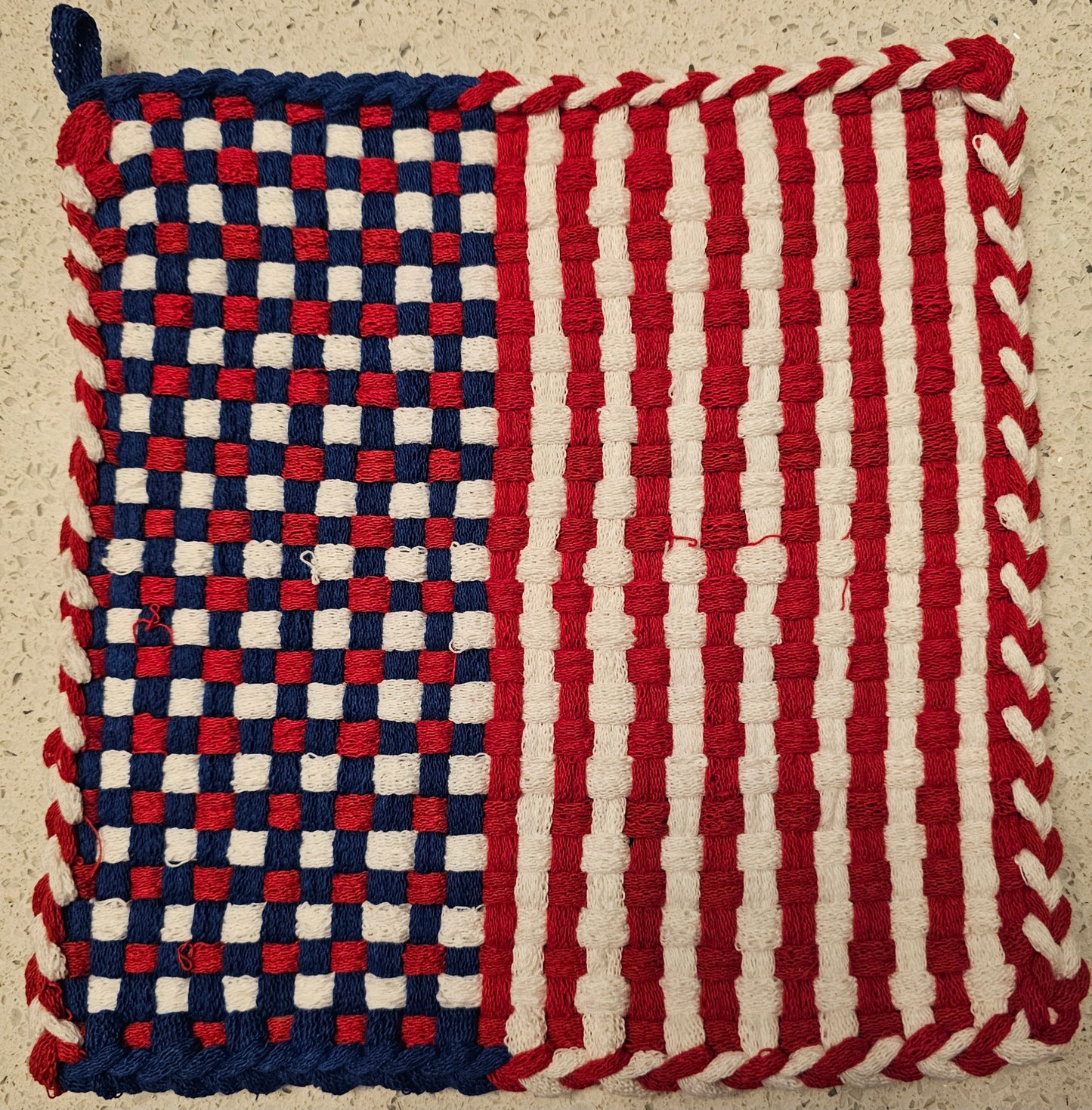 Woven American flag pattern 